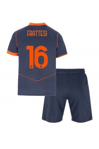 Inter Milan Davide Frattesi #16 Jalkapallovaatteet Lasten Kolmas peliasu 2025-26 Lyhythihainen (+ Lyhyet housut)